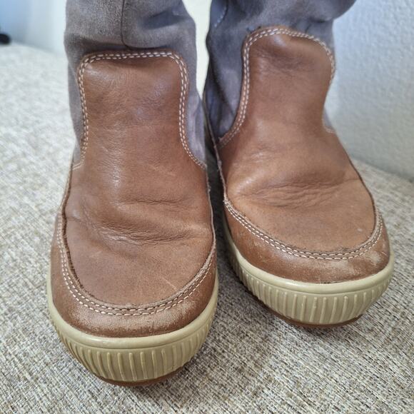 Cougar Willow grey suede brown leather pull on waterproof snow boot womens 6 - Picture 3 of 8